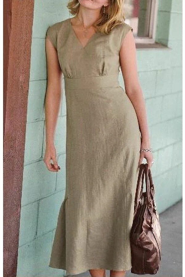 Платья из льна фасоны фото Moda Anti-idade: 15 Modernos Vestidos Básicos e Simples ⋆ De Frente Para O Mar V