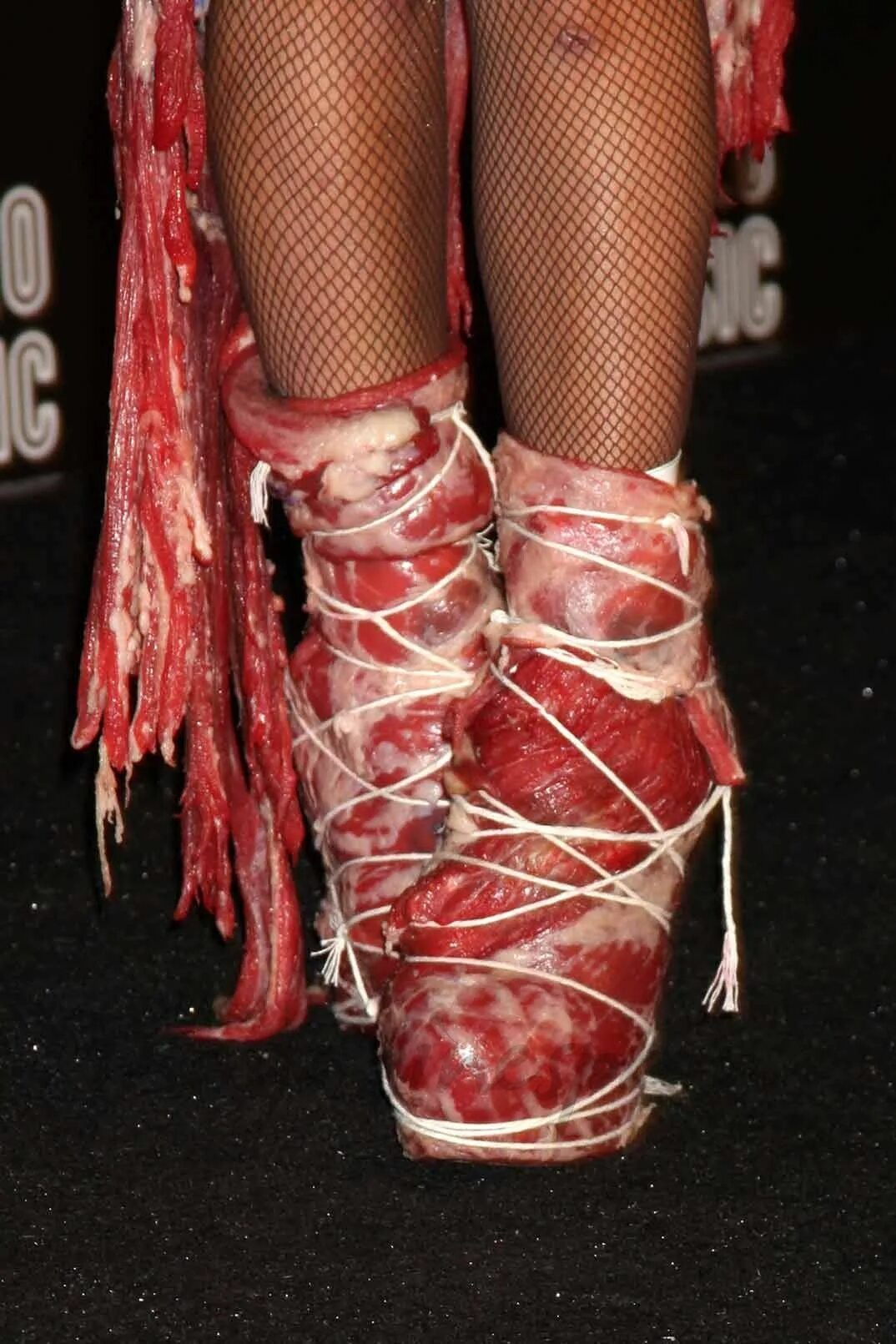 Платья из мяса фото Lady Gaga en el museo, "Rock and Roll Hall of Fame", en Cleaveland - magazinespa