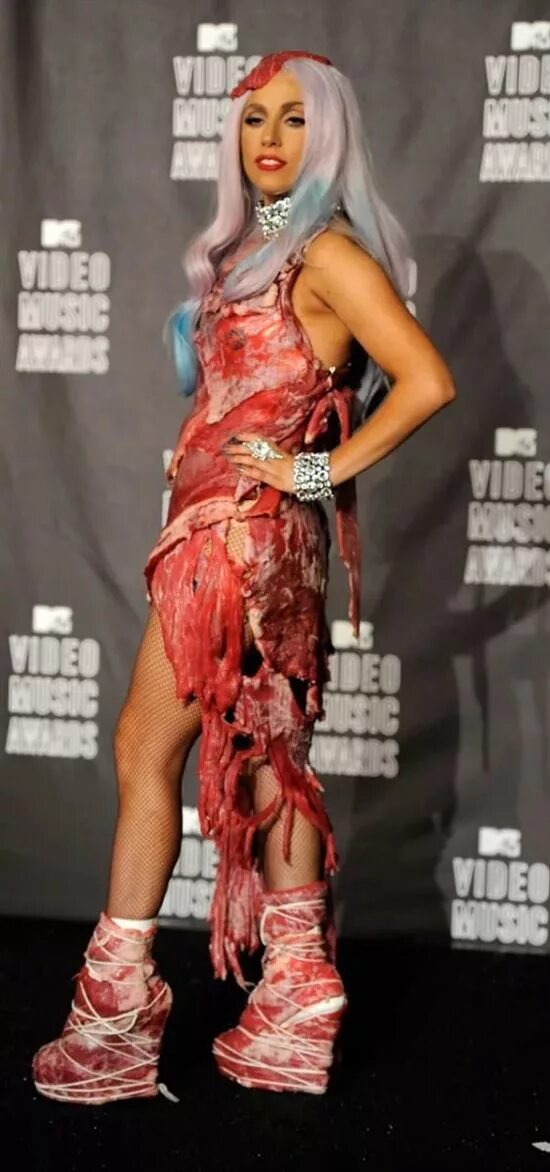 Платья из мяса фото Мясное платье леди гаги фото - ViktoriaFoto.ru