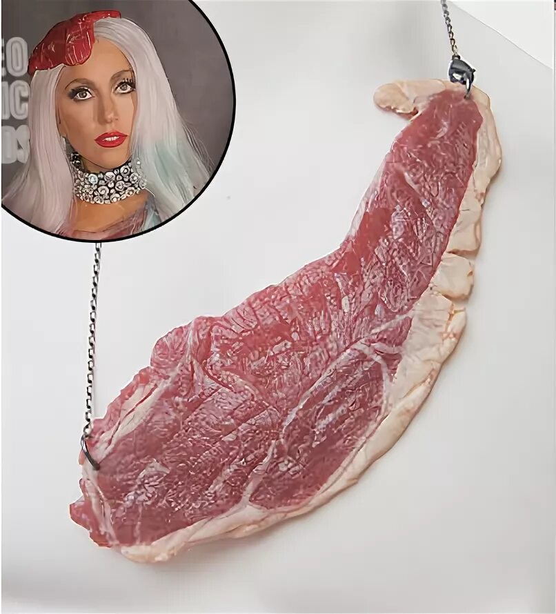 Платья из мяса фото Мясное платье Lady Gaga вдохновило на ювелирное украшение - loveallmusic новости