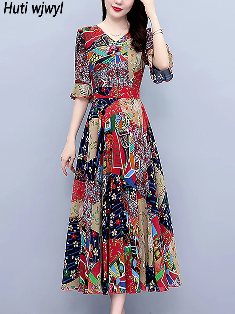 Платья из шифона 2024 модные фото Шифоновый Повседневный праздничный пляжный длинный сарафан в стиле бохо 2024, же