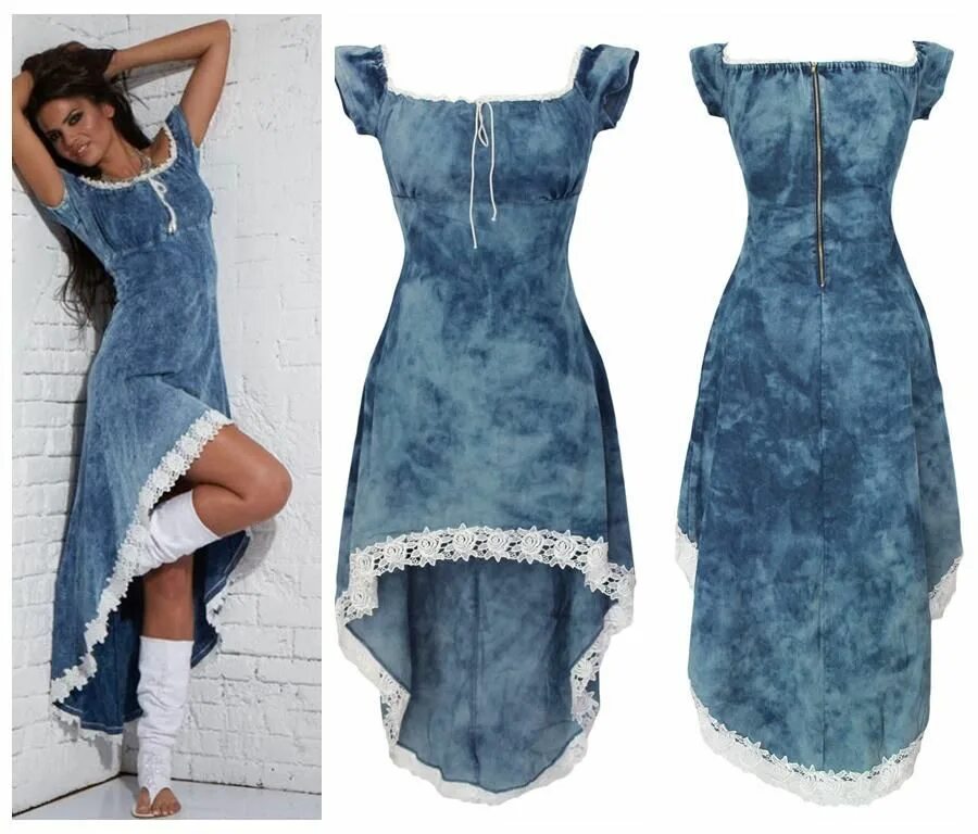 Платья из старых джинсов своими руками фото Похожее изображение Denim and lace, Denim top women, Denim wedding dresses