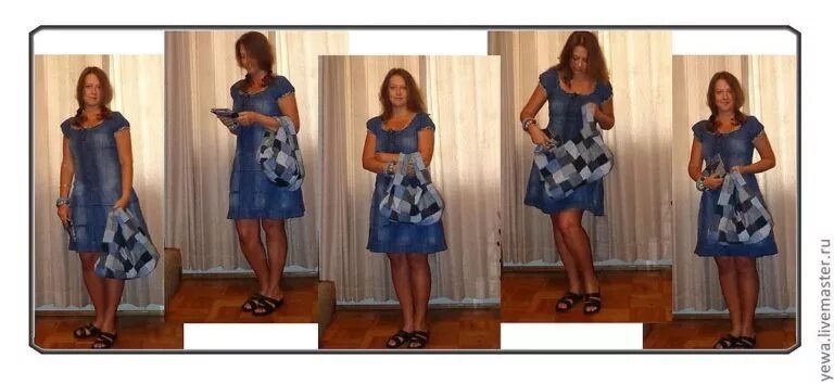 Платья из старых джинсов своими руками фото Переделки из джинсов: идеи, советы + мастер класс своими руками Старые рубашки