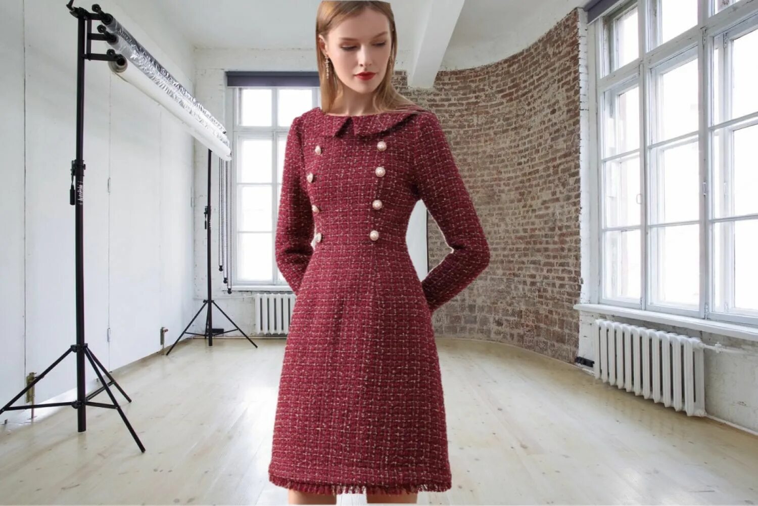 Платья из твида 2024 модные тенденции Платье из твида в стиле Шанель (56 фото)