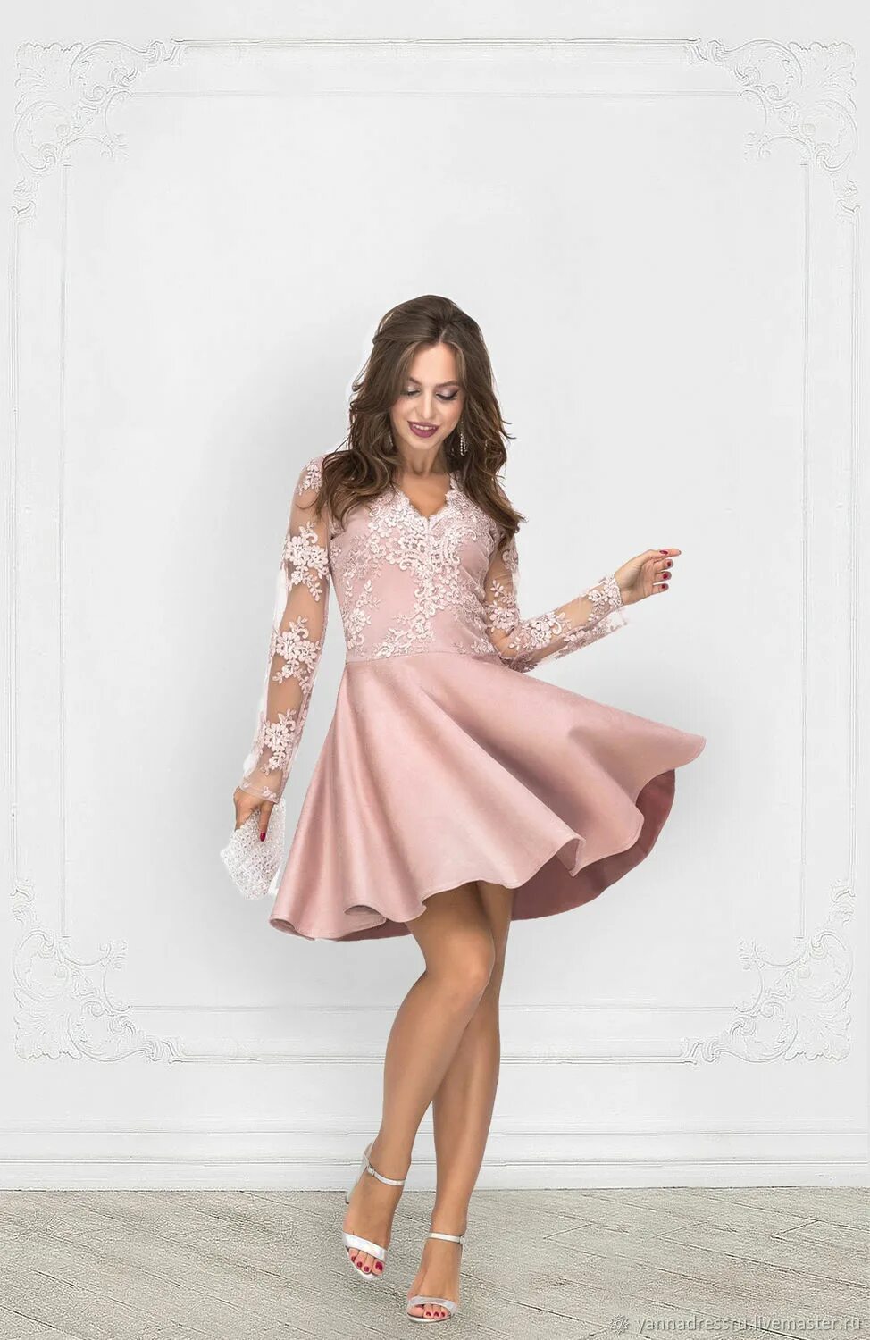 Платья казань фото Платье коктейльное "Midnight City - Pink Rose" в интернет-магазине Ярмарка Масте