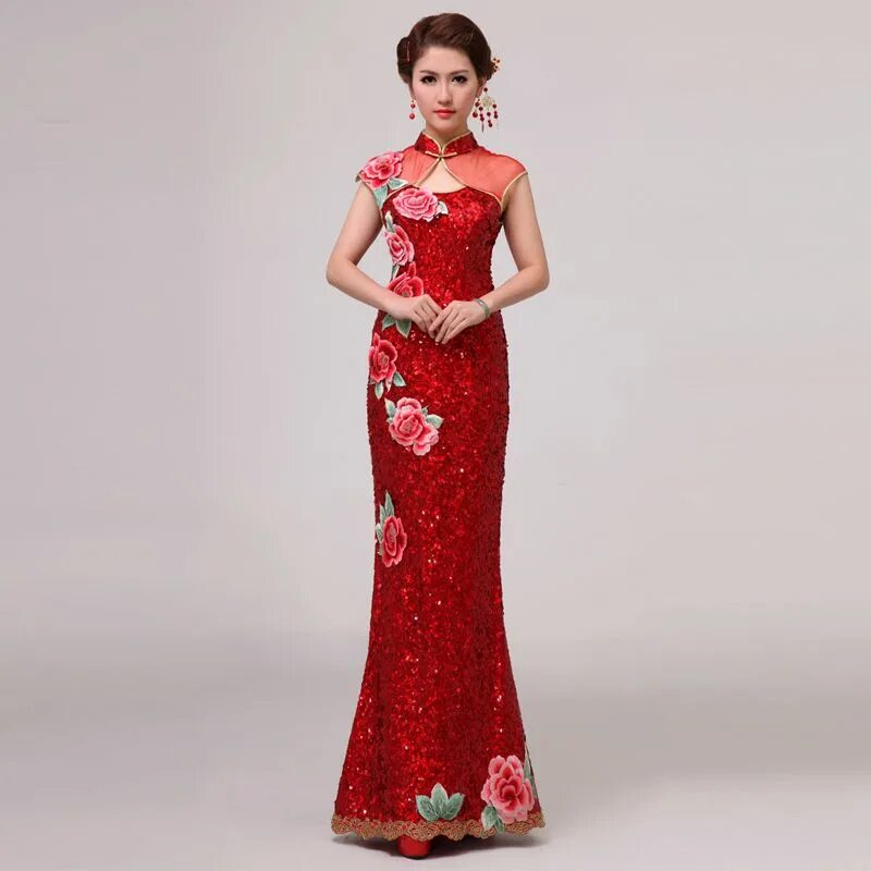 Платья китай фото She was.... Traditional dresses, Chinese wedding dress, Cheongsam wedding