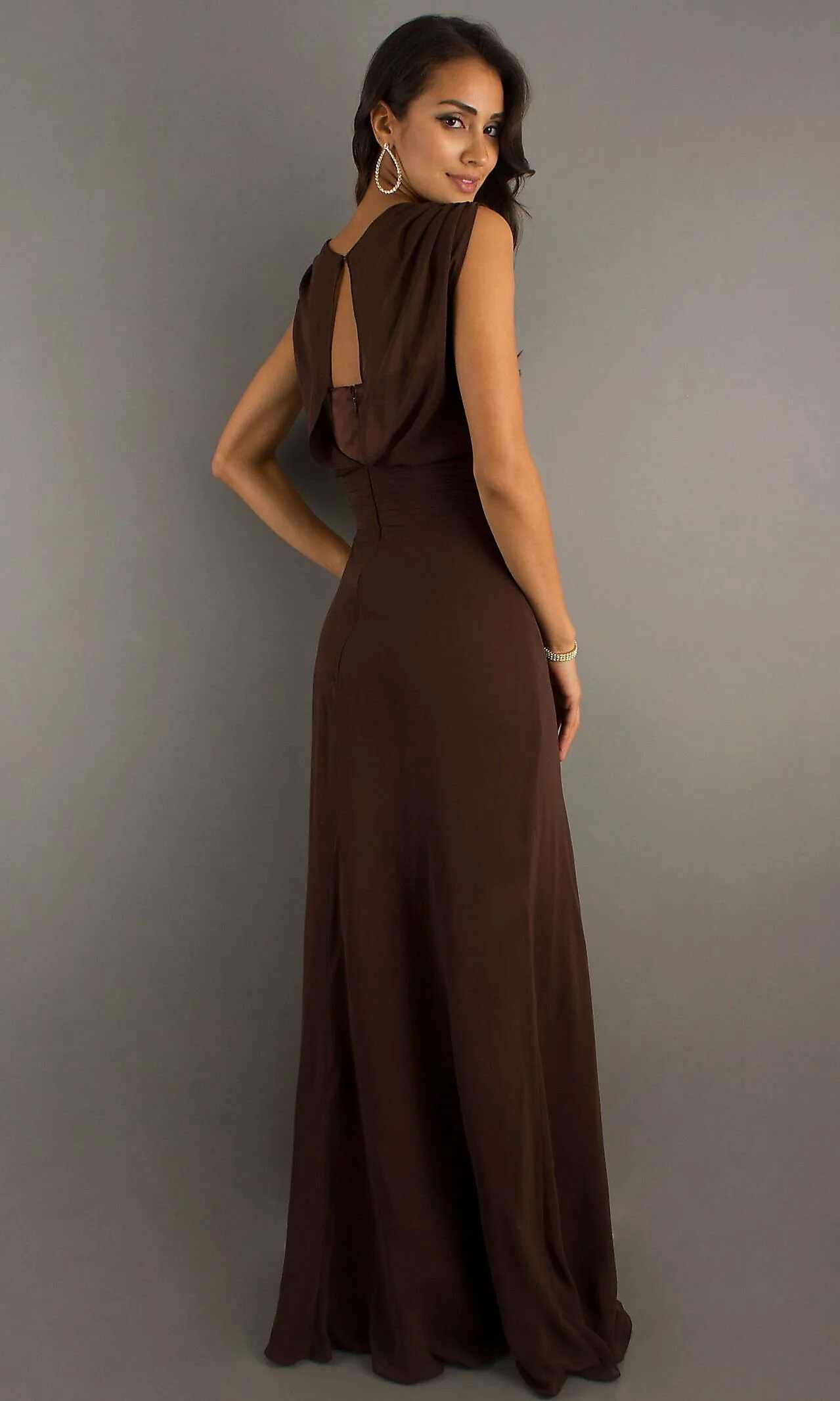 Платья коричневого цвета фото Платье шоколадного цвета - 78 фото