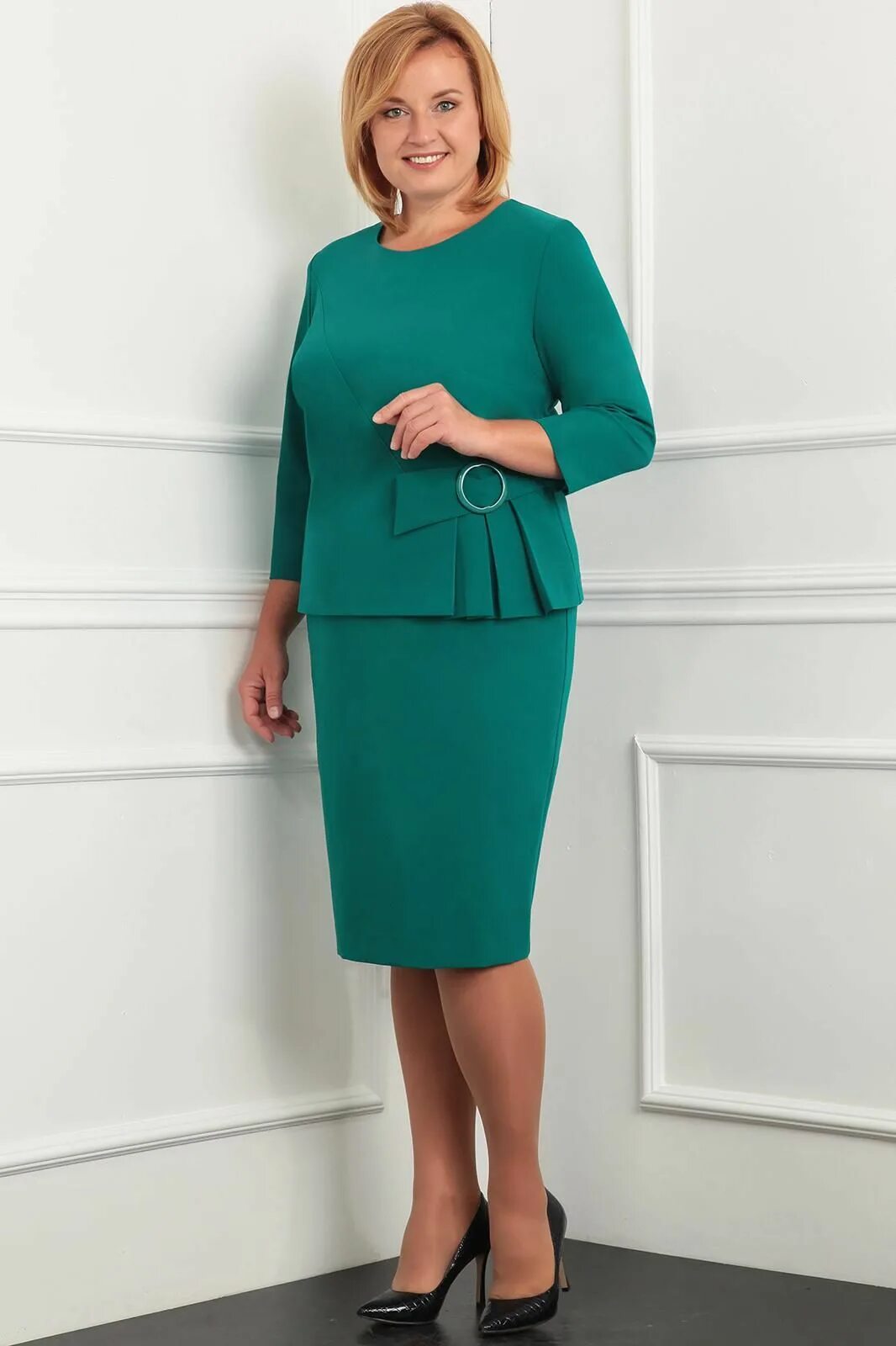 Платья костюмы фото Костюм Milana 940 зелёный Saias fashion, Vestidos, Roupas