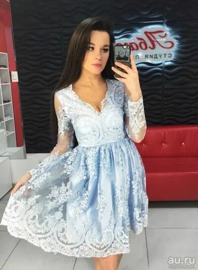 Платья красноярск фото Платье голубое кружевное - купить в Красноярске. Состояние: Новое. Платья на инт