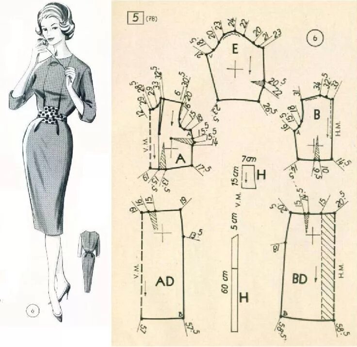 Платья крой выкройки Выкройка платье Выкройки, Ретро, Винтажные платья