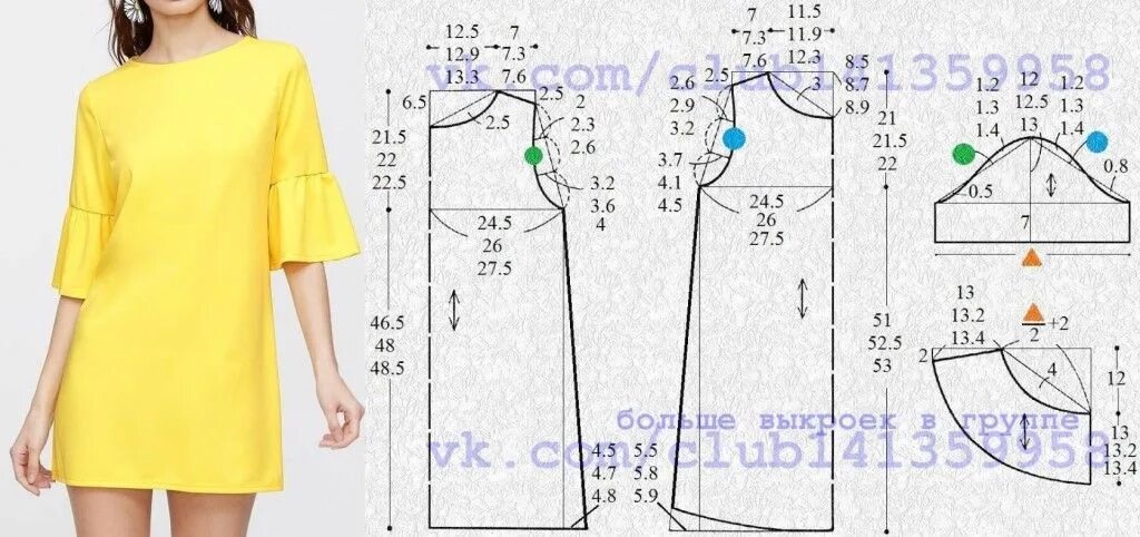 Платья крой выкройки платье с длинным рукавом для полных выкройка: 10 тыс изображений найдено в Яндек