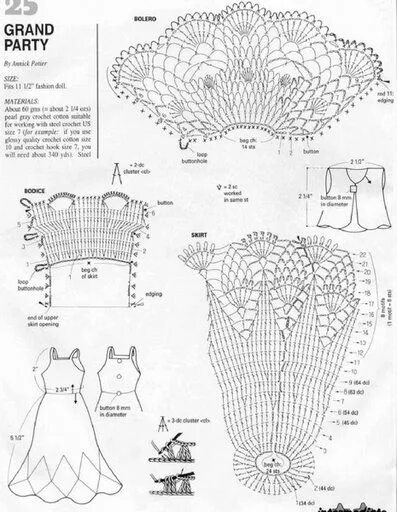 Платья крючком для барби со схемами Robe de barbie au crochet - Le blog de Hanim Vêtements de poupée en crochet, Mod