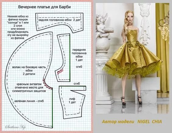 Платья куклам своими руками выкройки Vestido para Fiesta! Одежда для барби, Одежда для кукол, Наряды