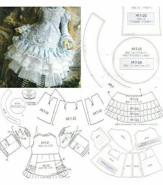 Платья куклам своими руками выкройки Fotos de Куклы Игрушки Выкройки Узоры для одежды, Платье швейные шаблоны, Детски