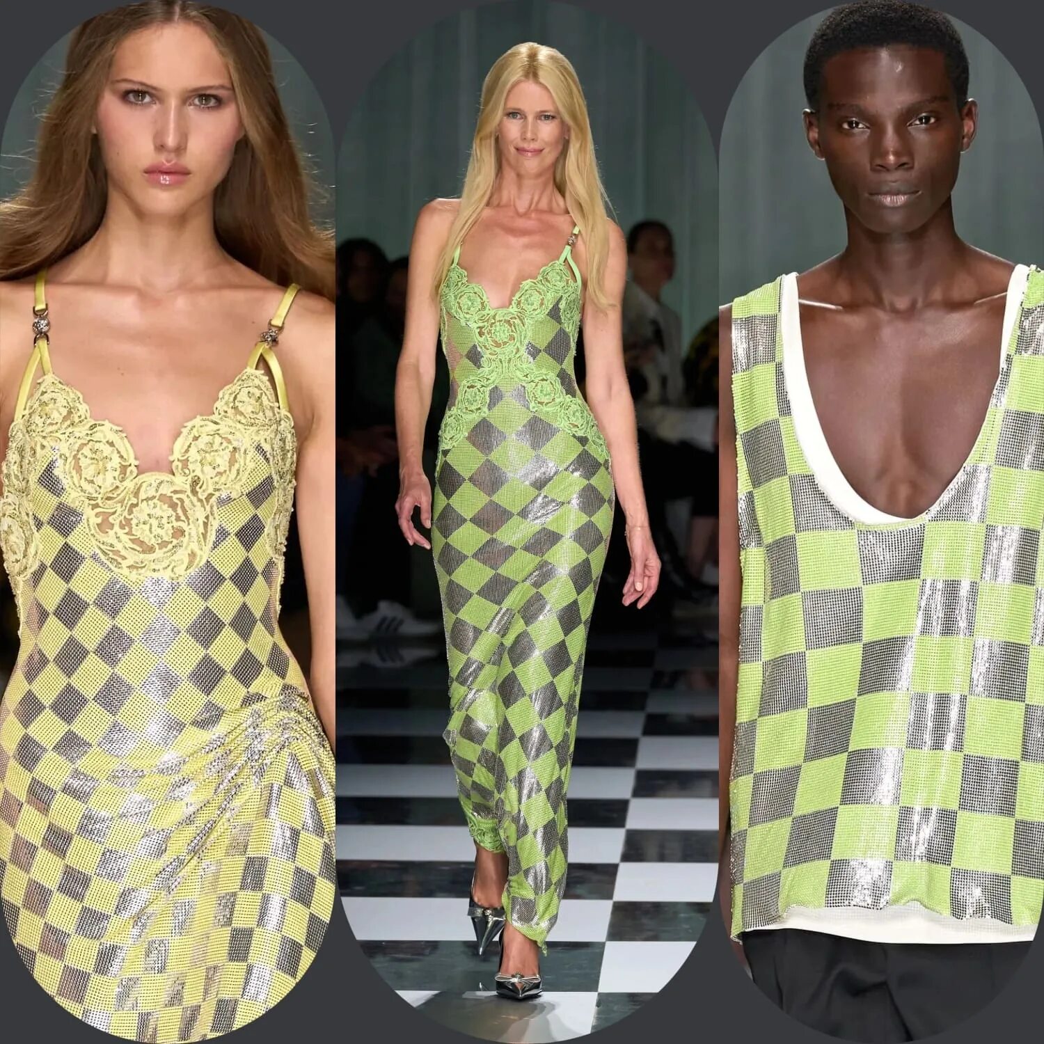 Платья лето 2024 модные тенденции Versace Spring Summer 2024 - RUNWAY MAGAZINE ® Official