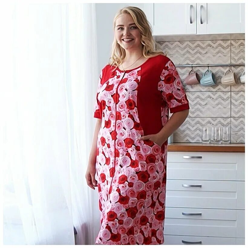 Платья мария фото Домашнее платье Мария, цвет синий, р 54-56 - купить по выгодной цене на Яндекс М