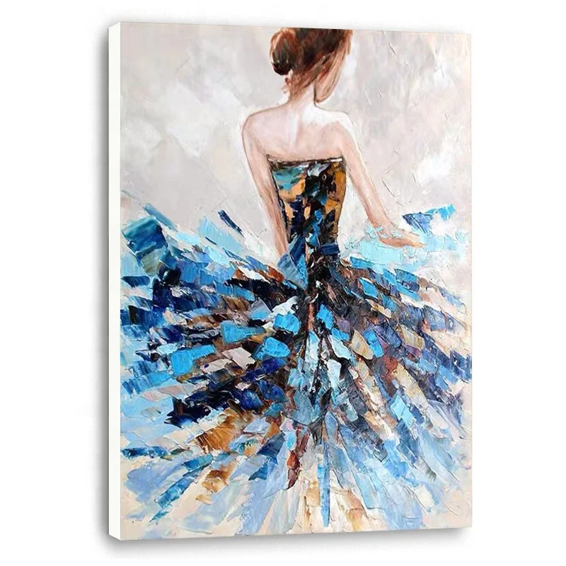 Платья масло фото Картина девушка в платье маслом