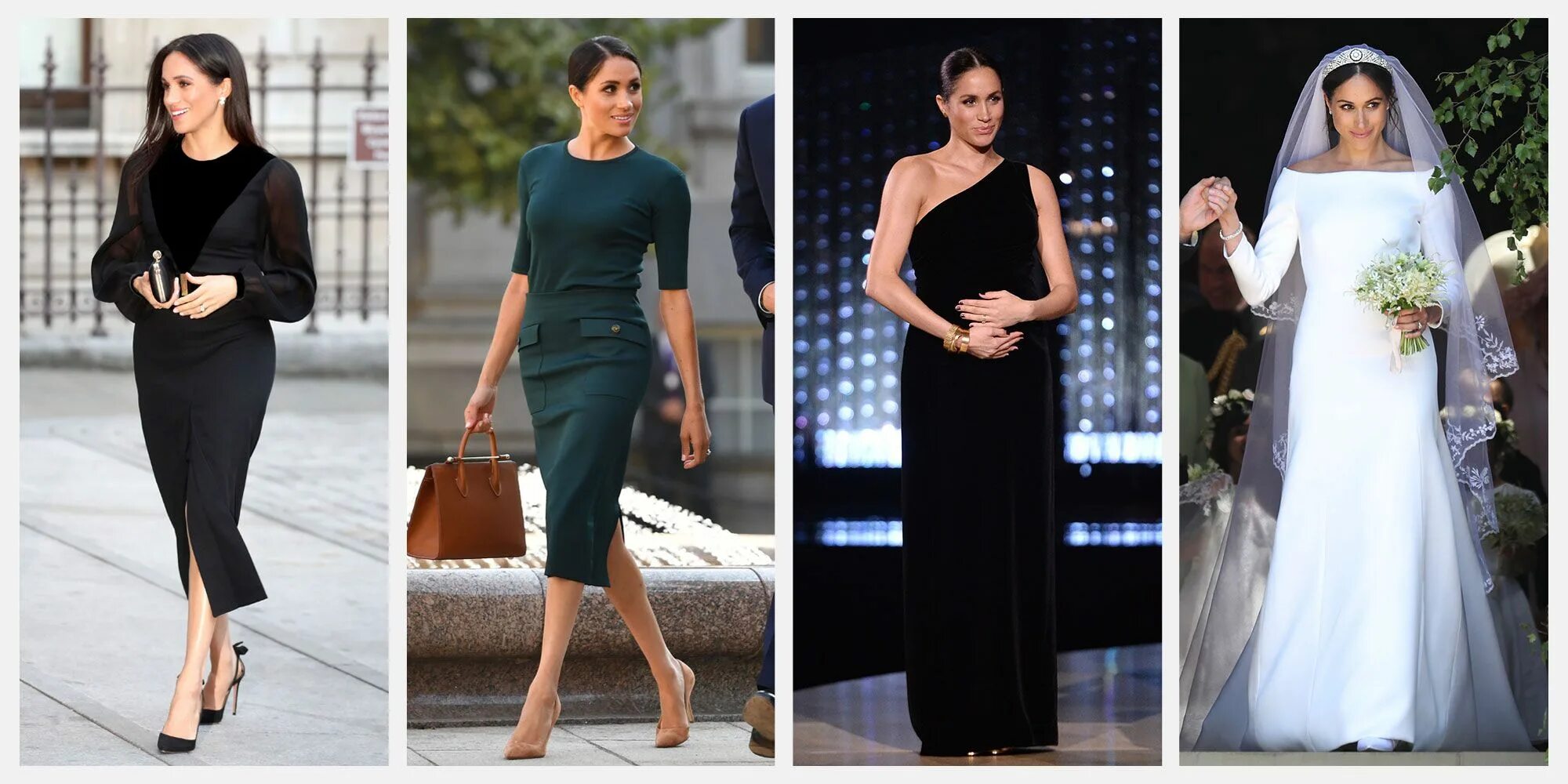 Платья меган маркл фото 15+ Times Meghan Markle Wore Givenchy, from Her Wedding Dress to Her One-Shoulde