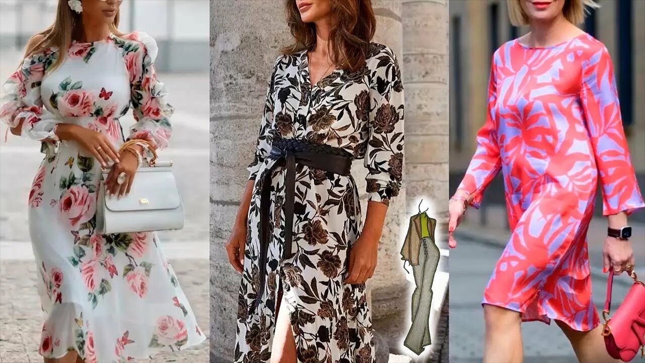 Платья модные тенденции 2023 для женщин УКРАШАЮЩИЙ ПРИНТ В ГАРДЕРОБЕ ЖЕНЩИН В СЕЗОНЕ ВЕСНА ЛЕТО 2023 - YouTube