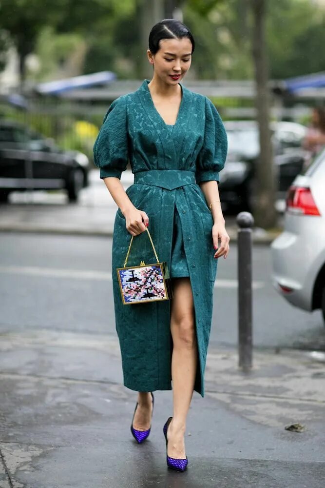 Платья модный стиль Haute Couture Street Style Fall 2014 - theFashionSpot Autumn street style, Stree