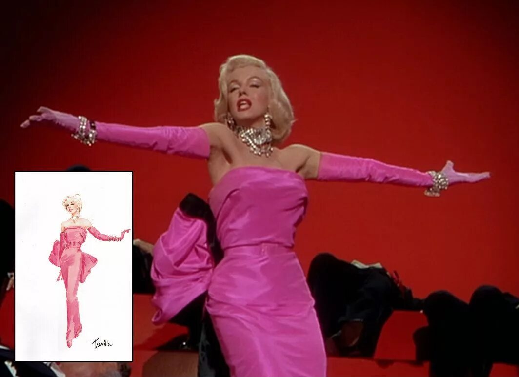 Платья монро фото Marilyn never looked better - or more in her element - than dripping in diamonds