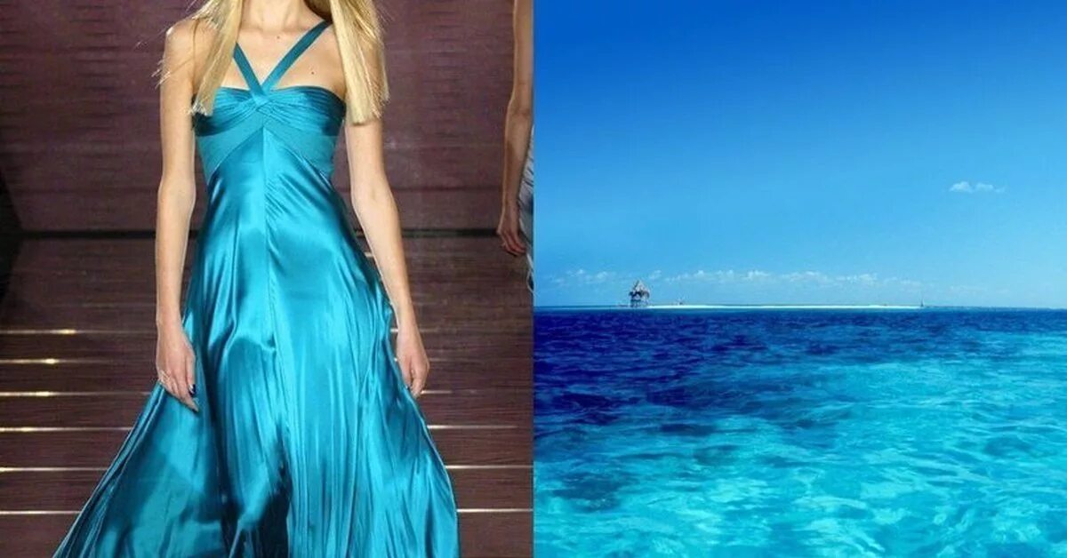 Платья морского цвета фото Платья цвета "морской волны" Пикабу