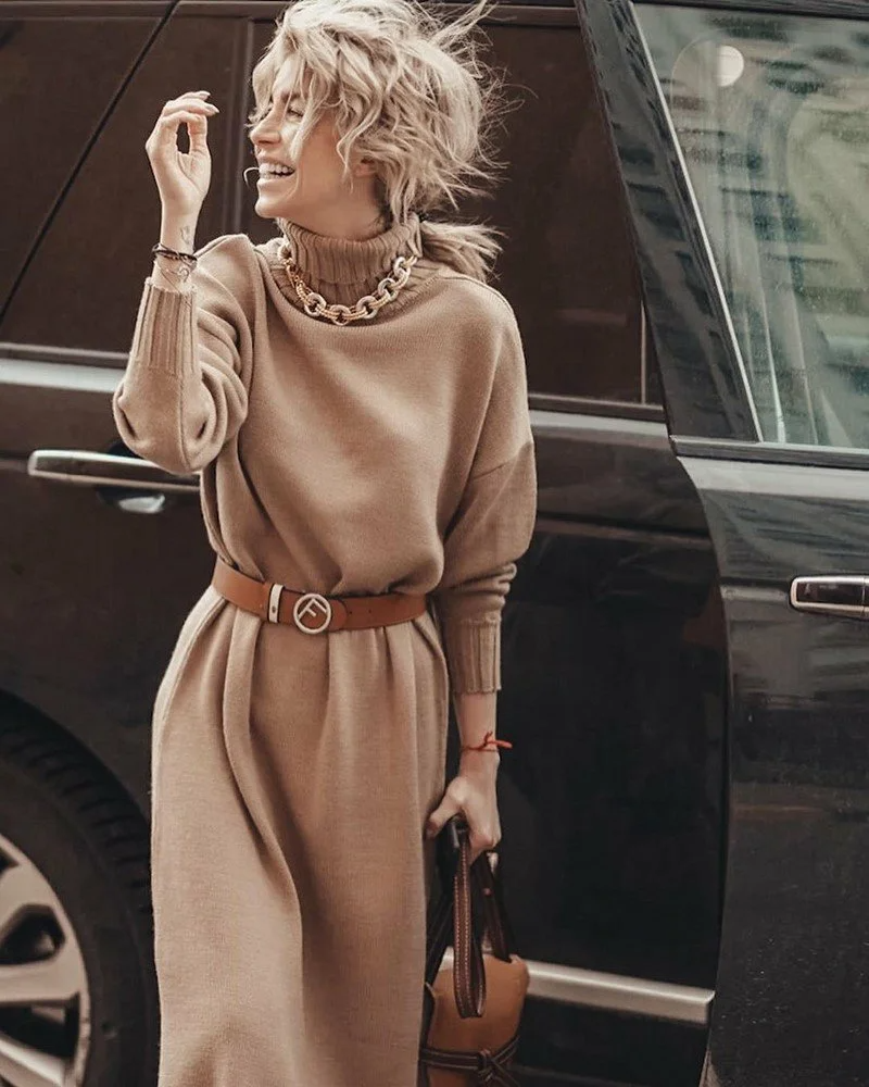 Платья на осень 2024 модные тенденции Стильные вязаные и трикотажные платья для холодного сезона. Обзор трендовых моде