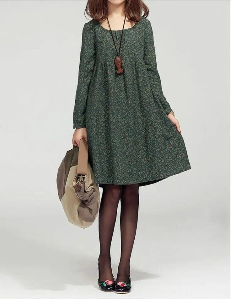 Платья на осень фото повседневные Long sleeve tunic dress, Green long sleeve dress, Oversized dress