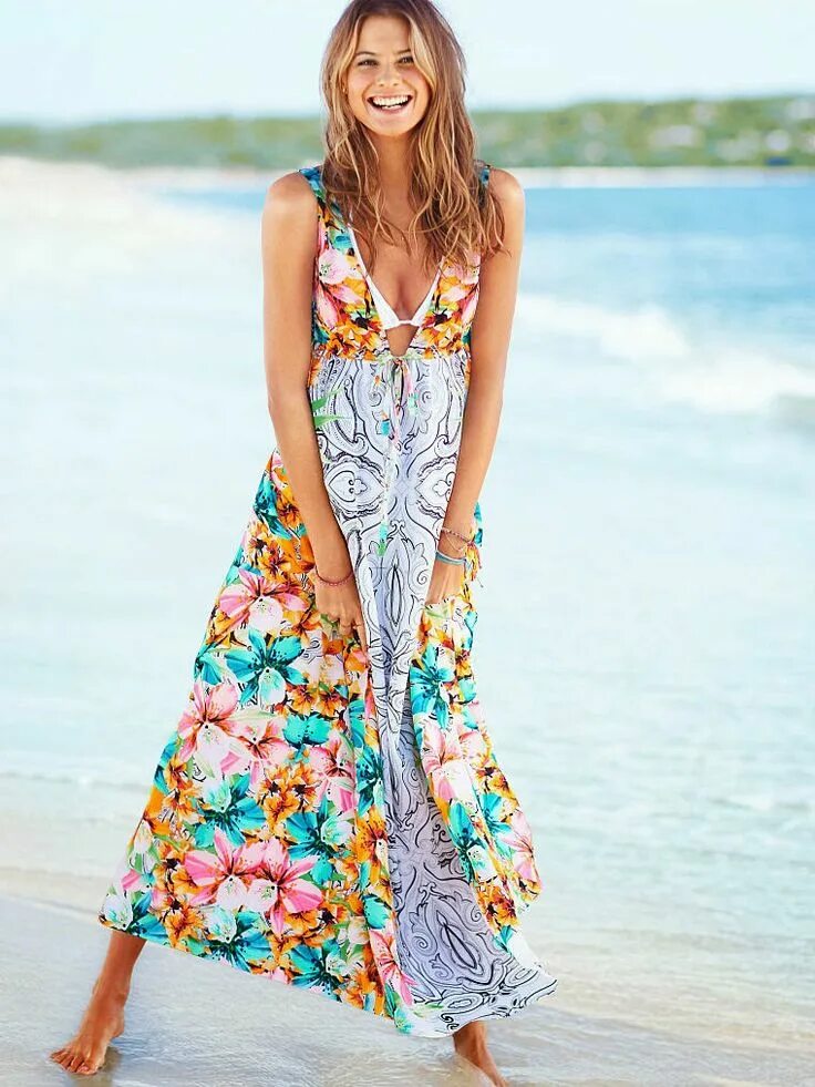 Платья на отдых на море фото Lindos vestidos casuales Moda y Tendencias Maxi dress, Beach coverup dress, Fash
