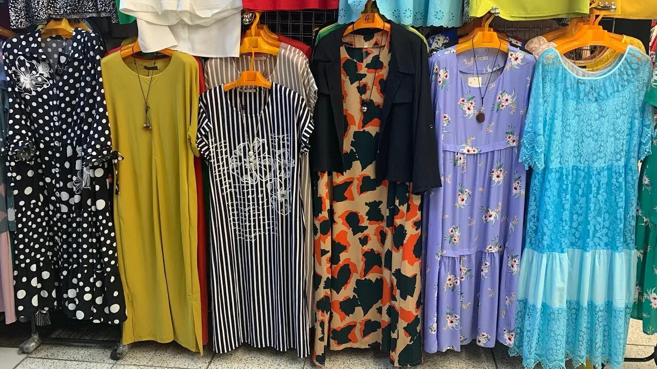 Платья на рынке фото САДОВОД/НОВЫЕ МОДЕЛИ ЖЕНСКИХ ПЛАТЬЕВ В ПАВ 1Г-34/ШИФОН/ТРЕНДЫ СЕЗОНА - YouTube