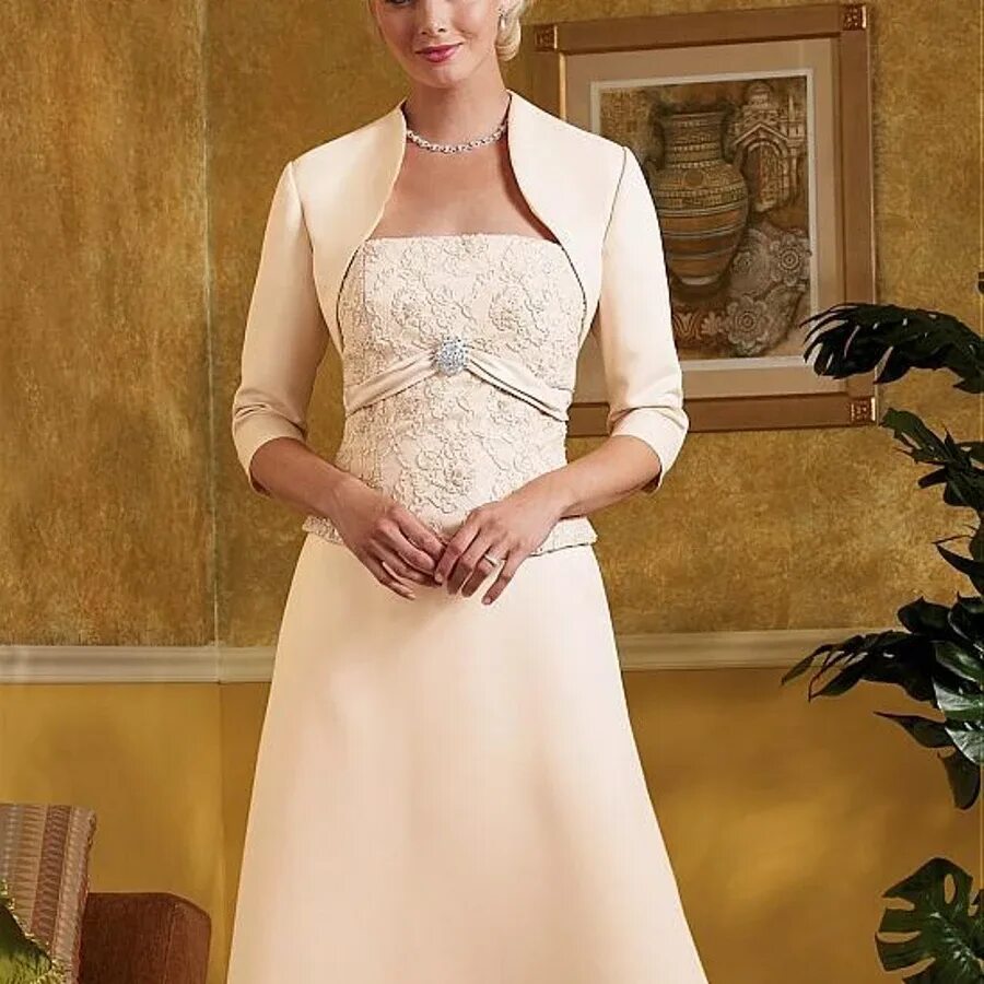 Платья на свадьбу для невесты 2024 фото Рукав три четверти атласная Свадебная вечерняя Куртка болеро для выпускного