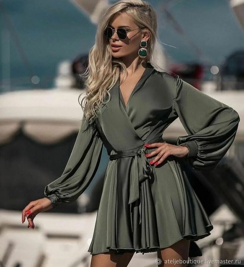 Платья на запах 2024 модные тенденции Платье хит продаж шелк, 20 расцветок, до 70 р - заказать на Ярмарке Мастеров - R