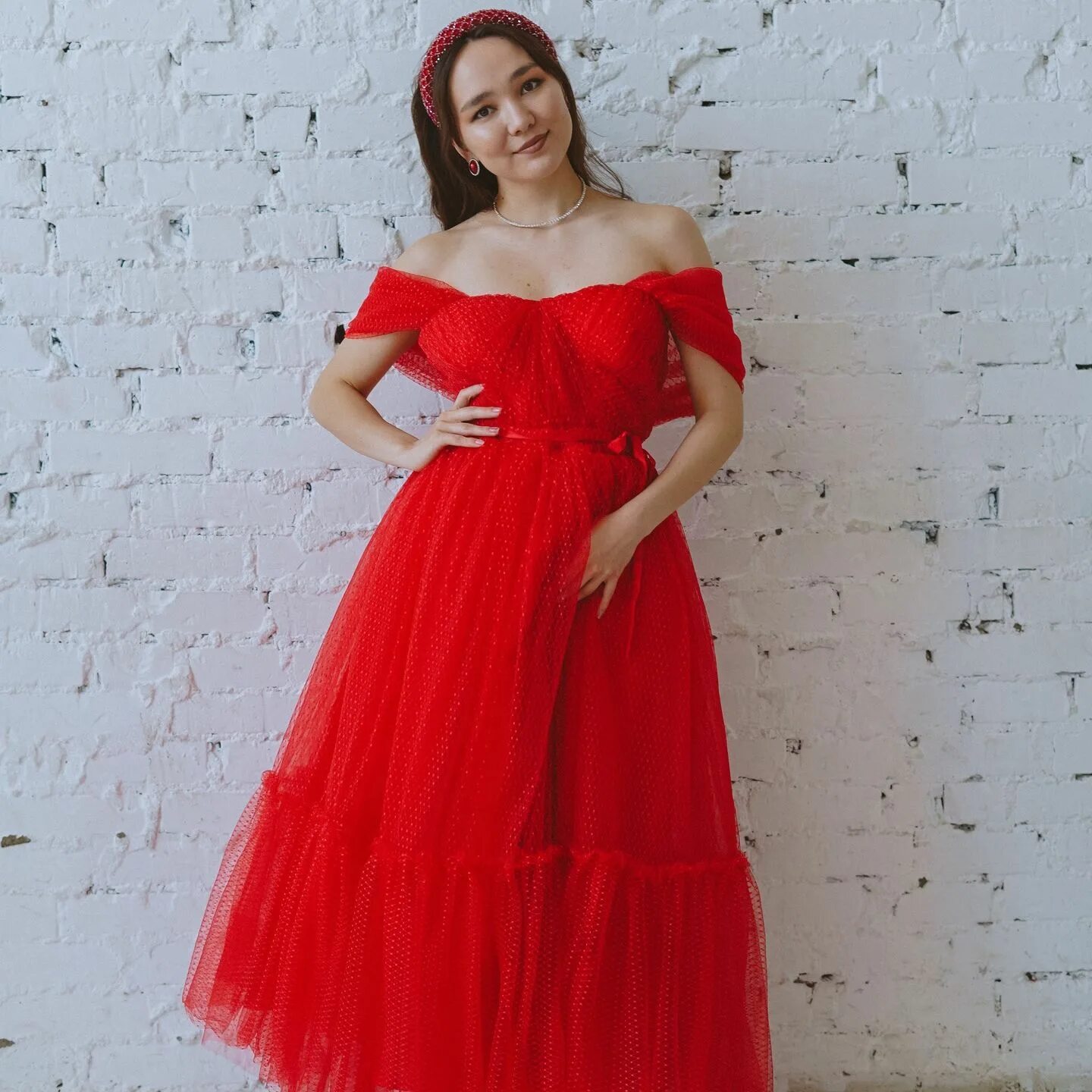 Платья напрокат москва фото Пышное платье Катрин Red - прокат от 3500 руб. Москва
