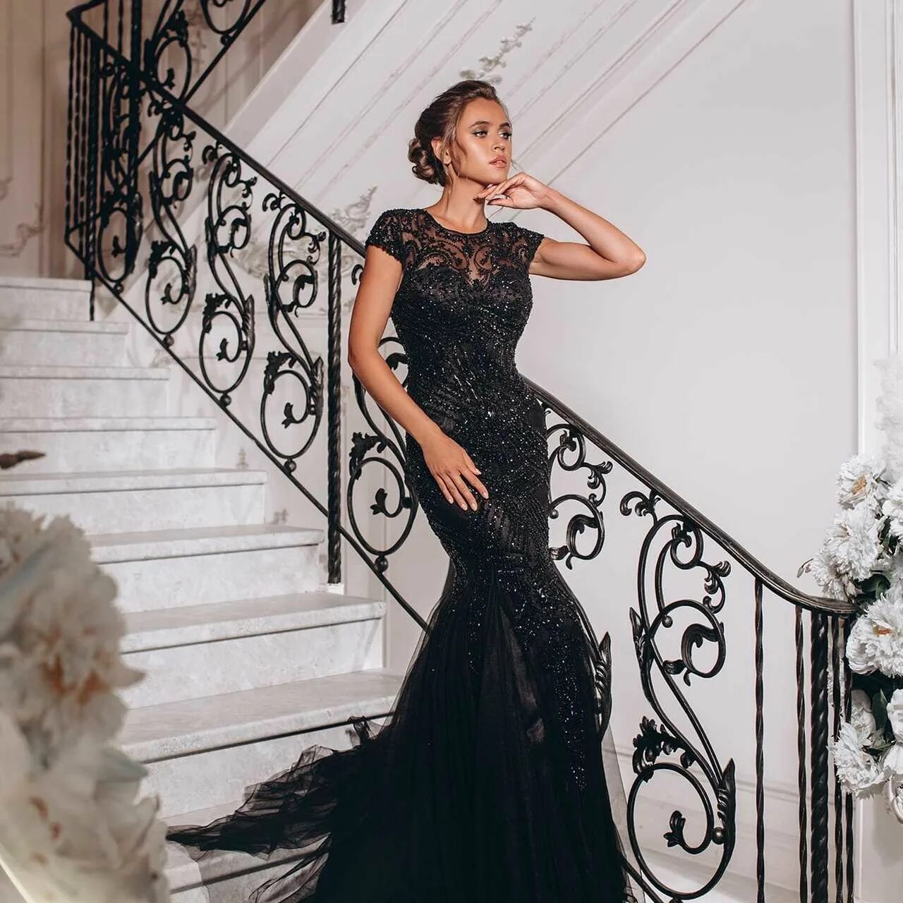 Платья напрокат волгоград цена и фото Вечернее платье SHERRI HILL SH077 - прокат от 12000 руб. Москва