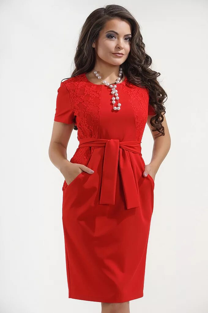 Платья недорого купить фото Купить платье с поясом в офисном стиле Liora в Оренбурге арт. 7764, интернет-маг