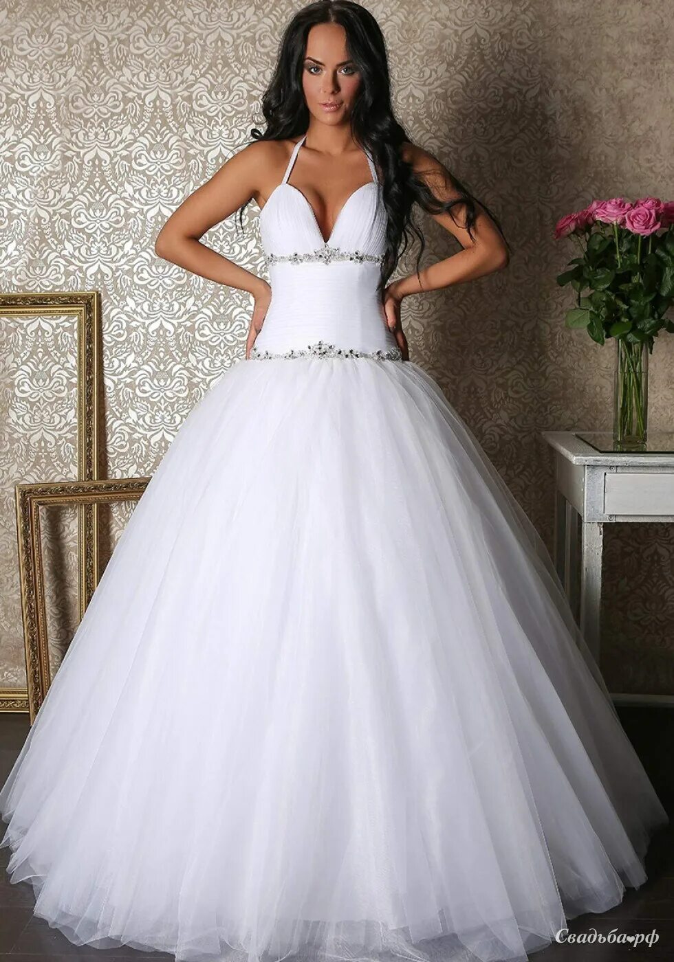 Платья омск фото и цены Купить свадебное платье Амалия-S42518 (коллекция осень 2014, цвета: белый, кремо