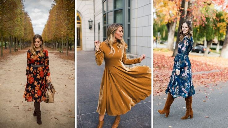 Платья осень 2024 фото Модные платья всегда занимали почетное место в коллекциях мировых домов моды. Не