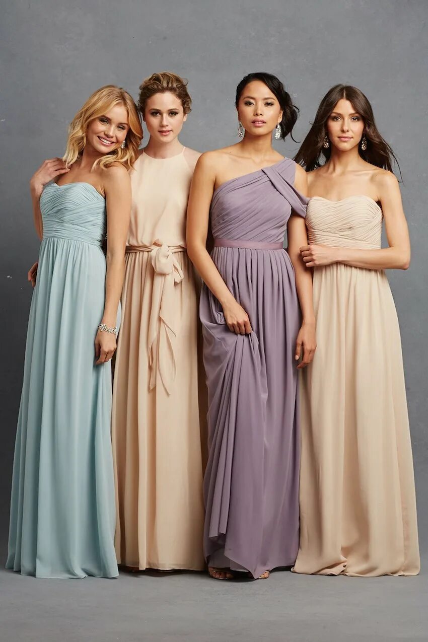 Платья оттенков фото Elegant Bridesmaid Dresses