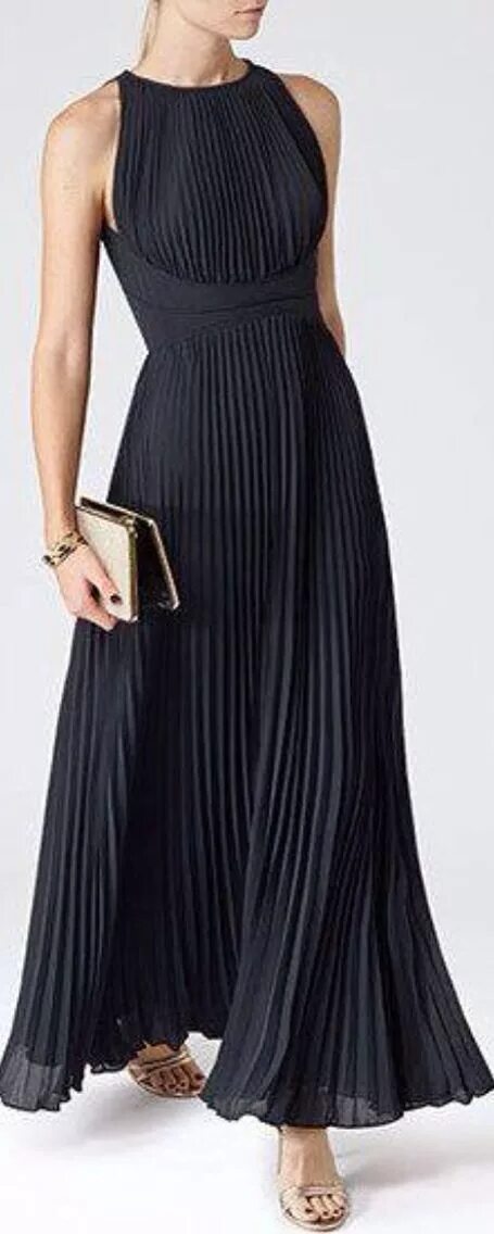 Платья плиссе фото style - BjDress.ML Maxi dress, Black dress, Pleated maxi dress