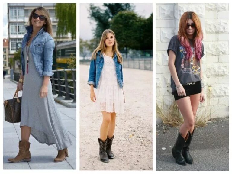 Платья под казаки фото С чем носить женские казаки: фото модных сочетаний