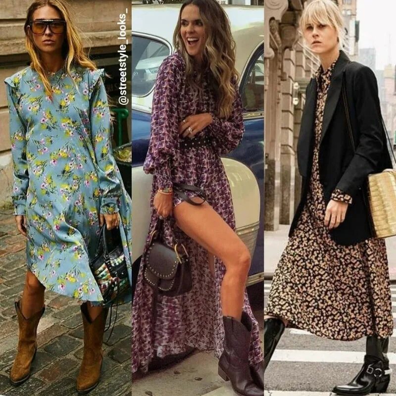 Платья под казаки фото С чем носить казаки