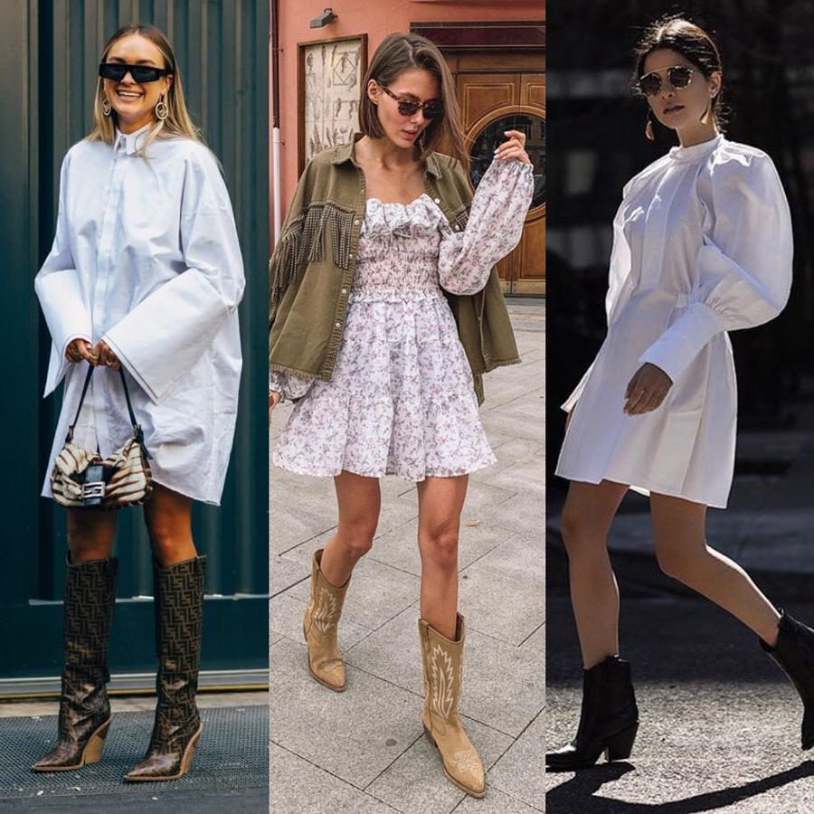 Платья под казаки фото Зимние образы 2023 года Кокетка Дзен