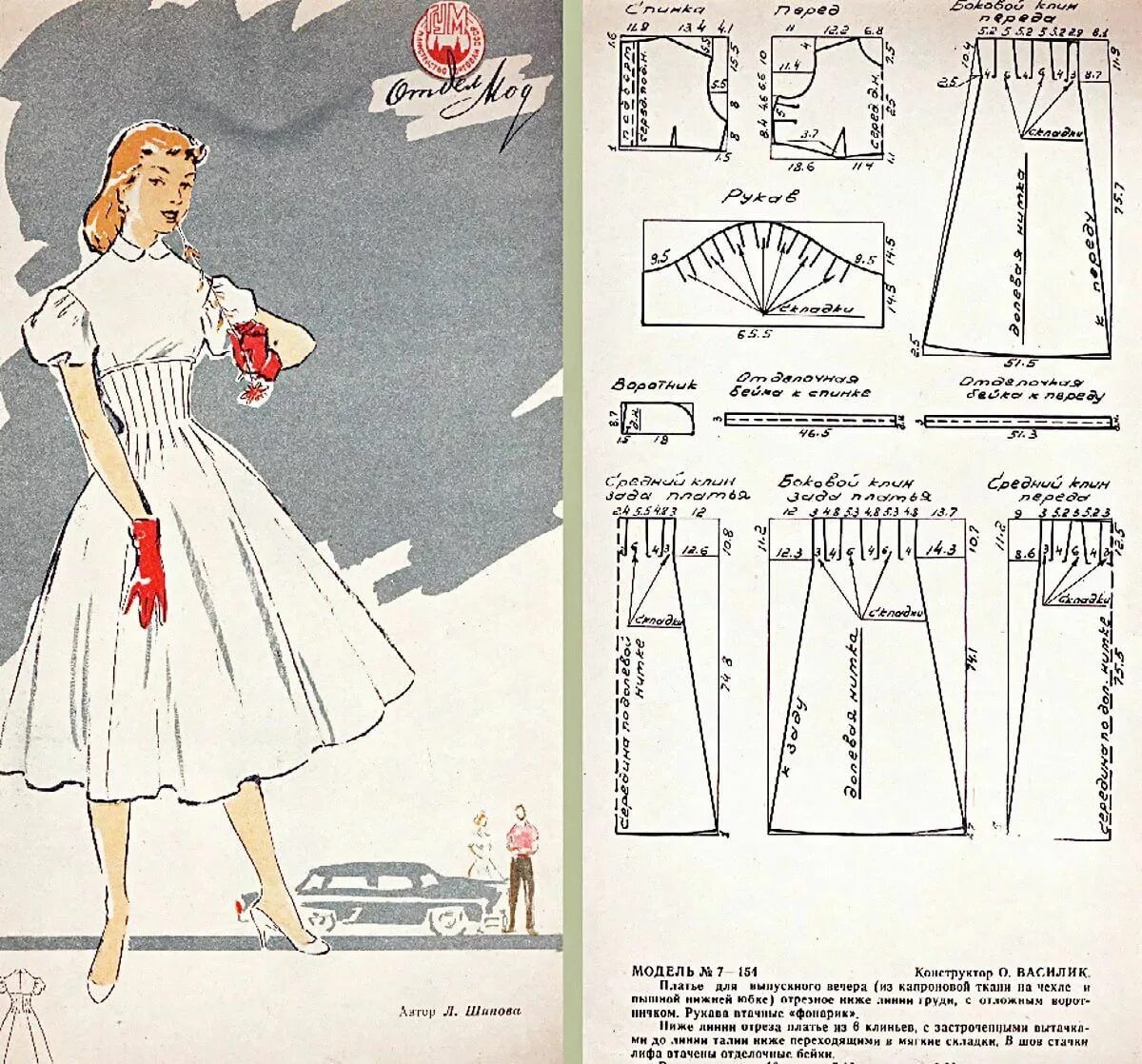 Платья ретро стиль выкройка журналы мод 50-х годов с выкройками: 10 тыс изображений найдено в Яндекс.Картинк