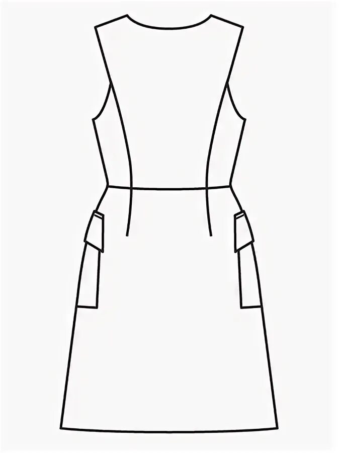 Платья с карманами выкройки Платье-жилет - выкройка № 113 A из журнала 2/2020 Burda - выкройки платьев на Bu