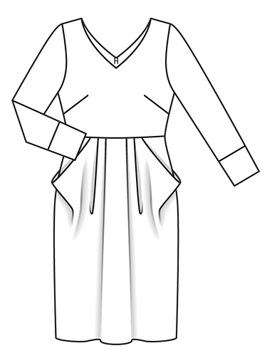 Платья с карманами выкройки Выкройки платьев цельнокройных от Burda - купить и скачать на Burdastyle.ru