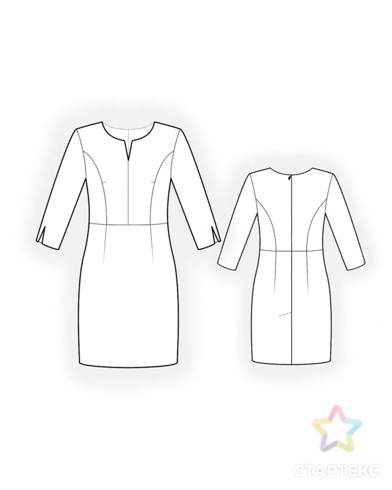 Платья с карманами выкройки Выкройка: платье отрезное по талии - купить в Ростове-на-Дону оптом и в розницу 