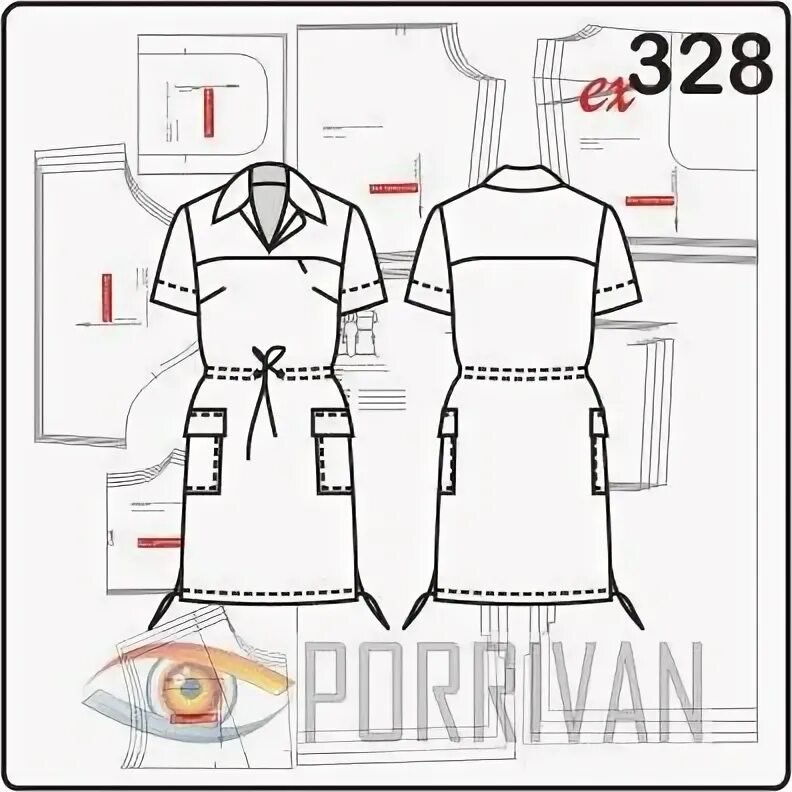 Платья с карманами выкройки Выкройка прямого платья с внутренним карманом Выкройки, Бесплатная выкройка, Тех