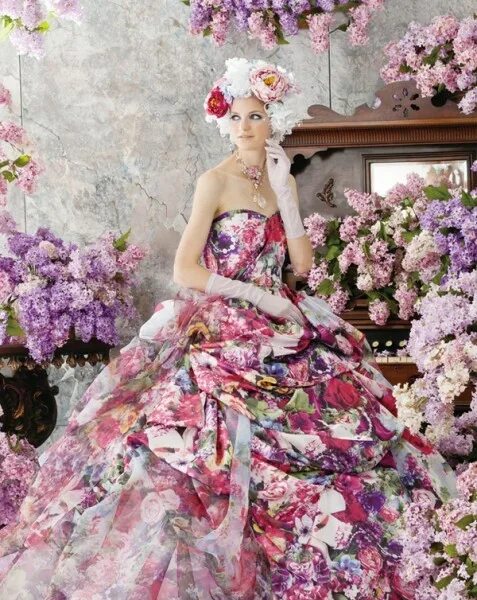 Платья с цветами фото Лаборатория Фантастики