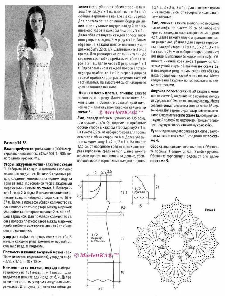 Платья схемы описания вязания крючком Российский Сервис Онлайн-Дневников Схемы вязаных крючком платьев, Вязаная крючко