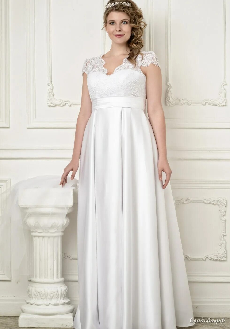 Платья смоленск каталог фото цены Купить свадебное платье Одайл-M60769 (Россия, цвета: белый, кремовый, ткань: атл